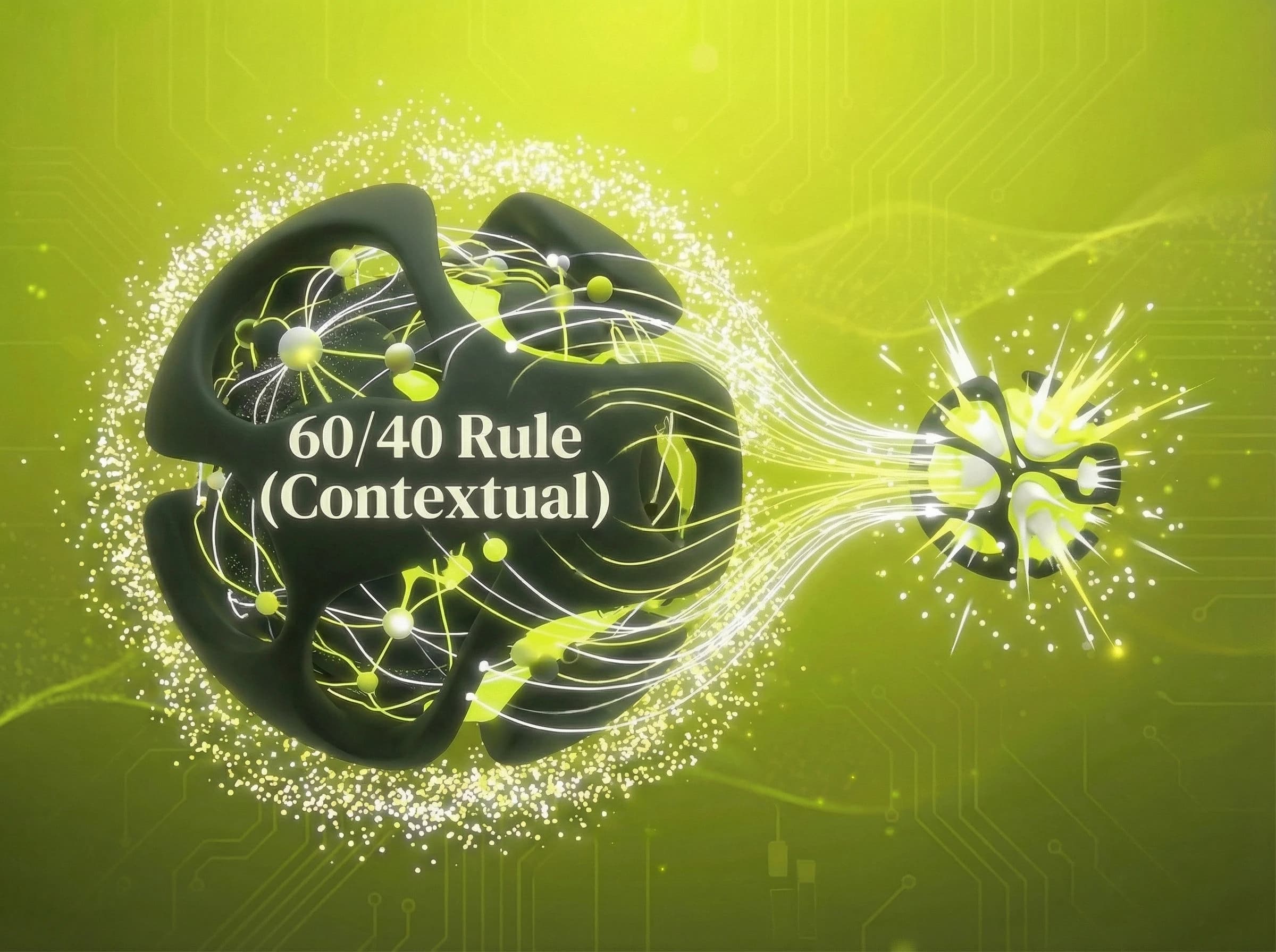 60/40 Rule (Contextual) marketing law: The golden ratio for brand growth. - Visual illustration showing key concepts and examples