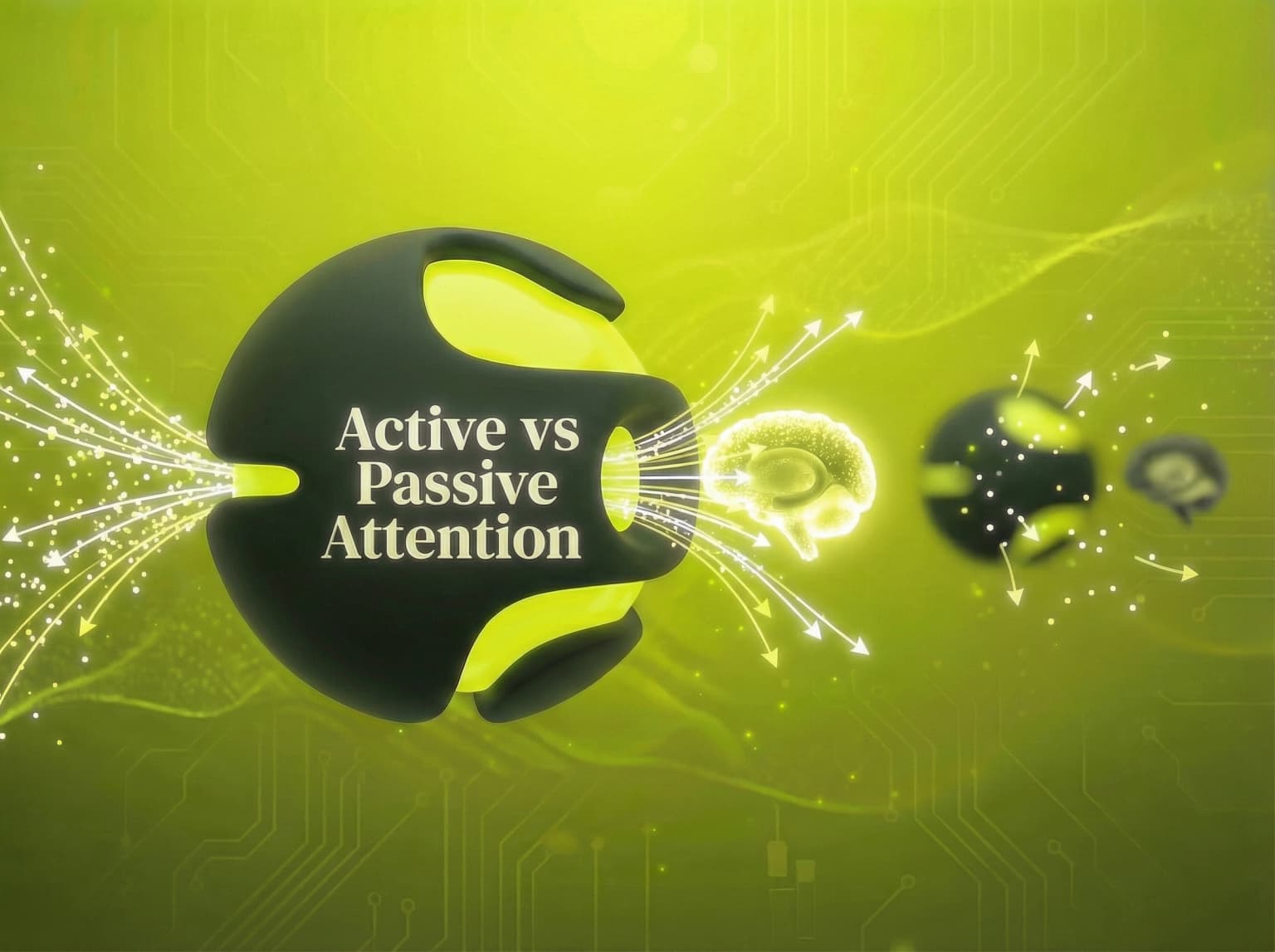 The Active Vs Passive Attention Law marketing law: Not all attention is created equal. - Visual illustration showing key concepts and examples