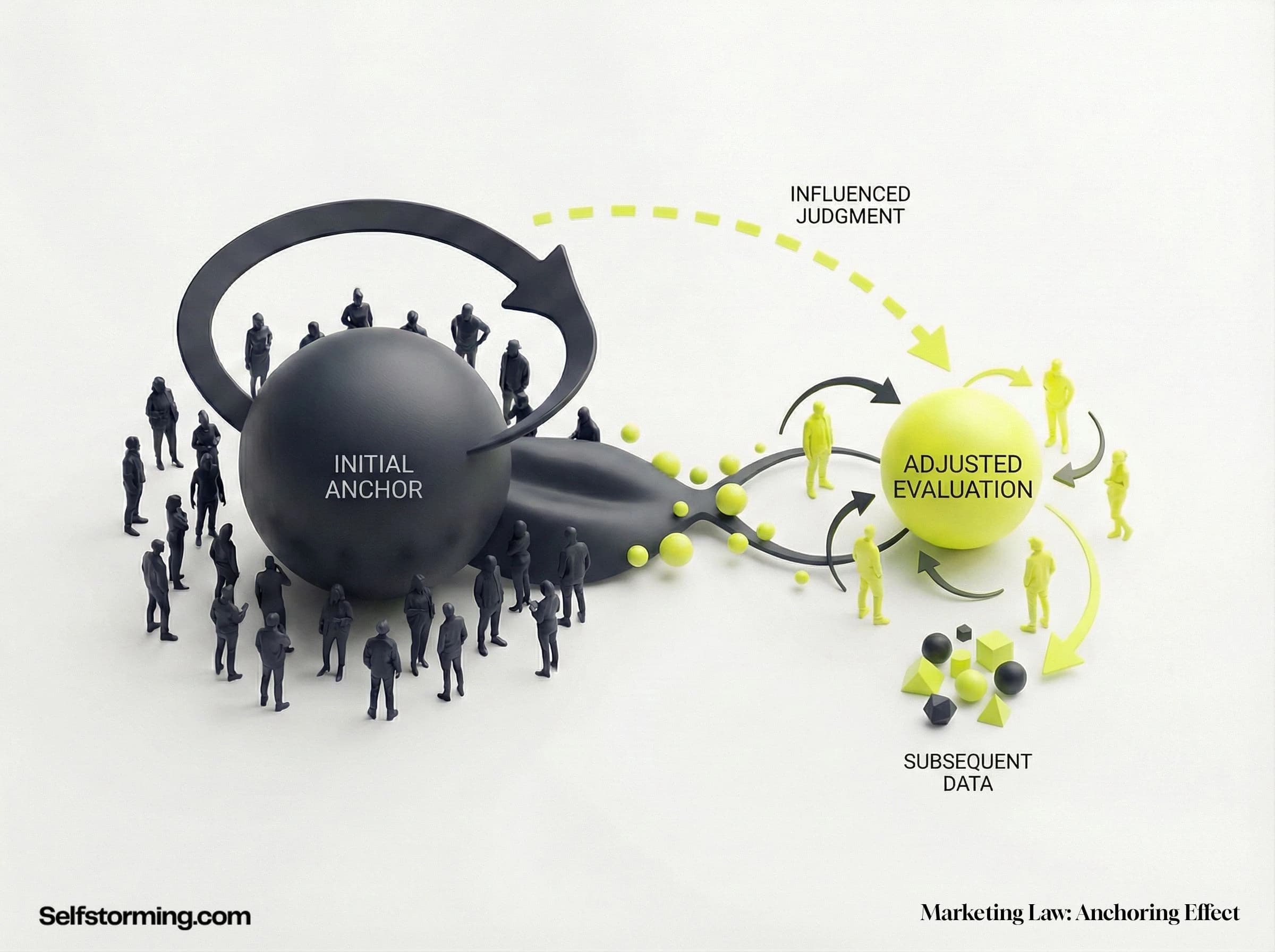 Anchoring Effect mechanism diagram - How Anchoring Effect works in consumer behavior and marketing strategy