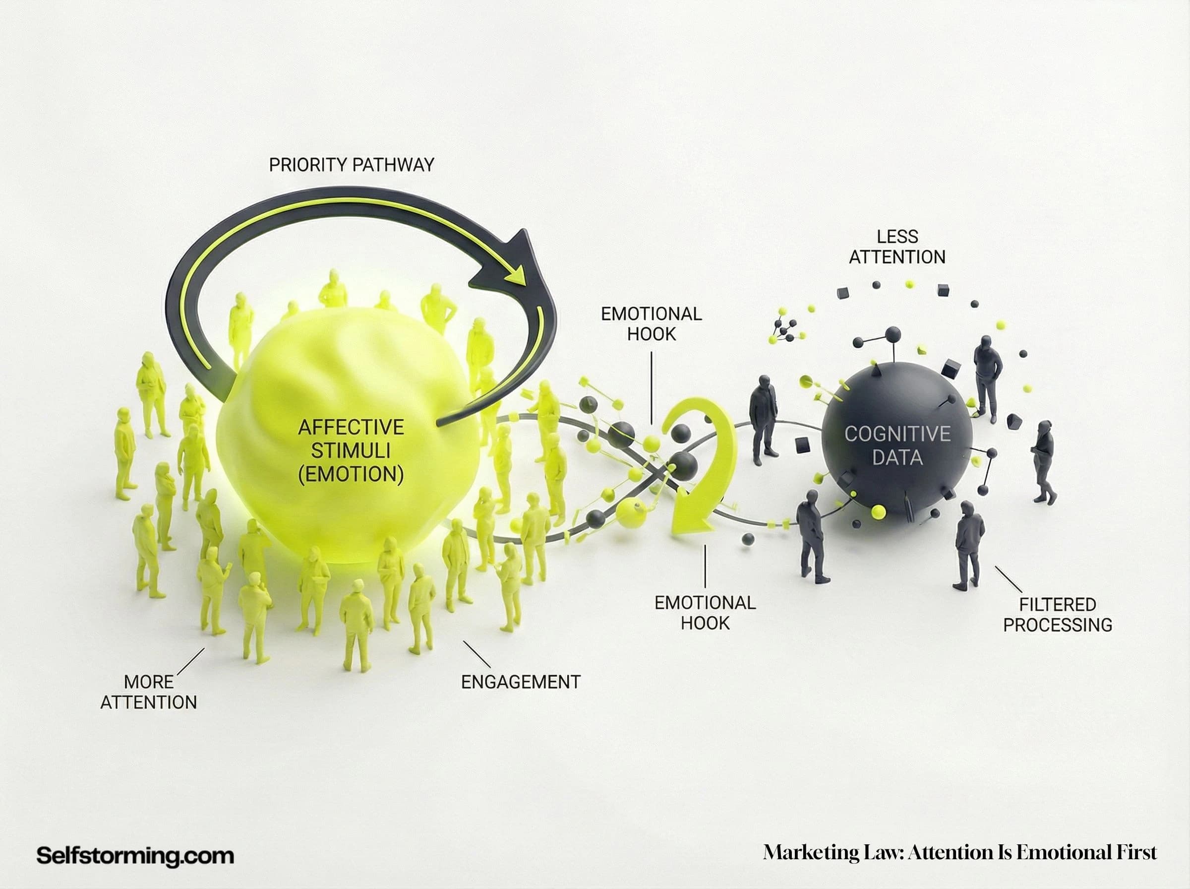 Attention Is Emotional First mechanism diagram - How Attention Is Emotional First works in consumer behavior and marketing strategy