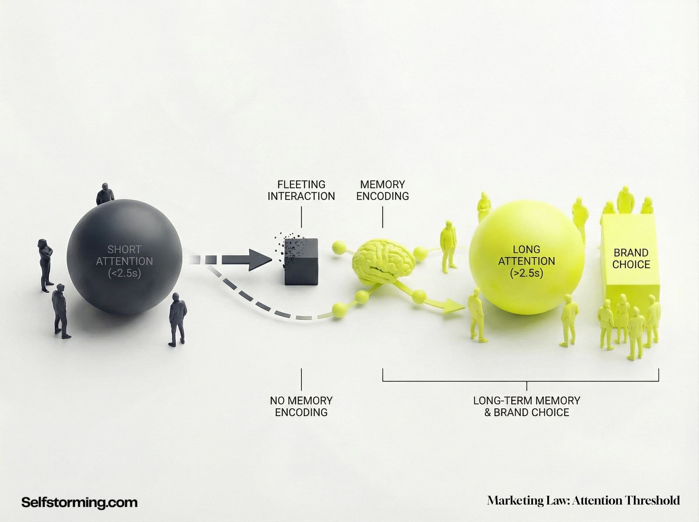 Attention Threshold mechanism diagram - How Attention Threshold works in consumer behavior and marketing strategy