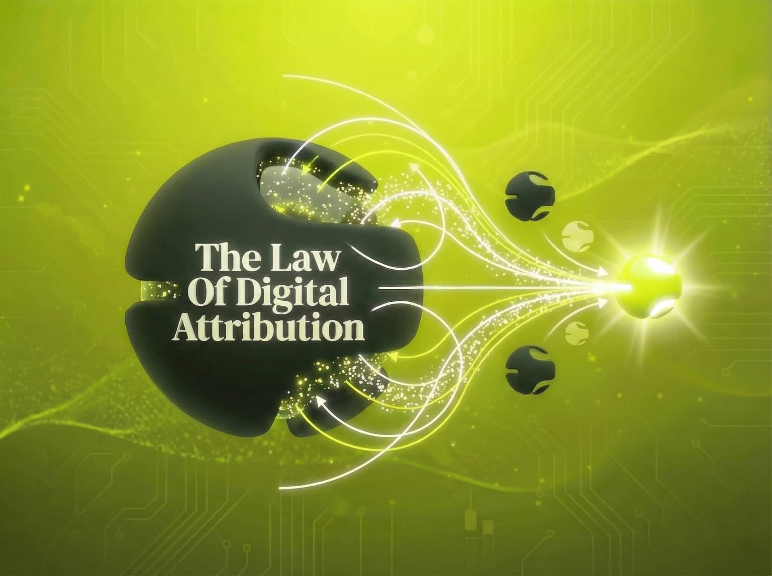 The Law Of Digital Attribution marketing law: Don't trust everything your dashboard says. - Visual illustration showing key concepts and examples