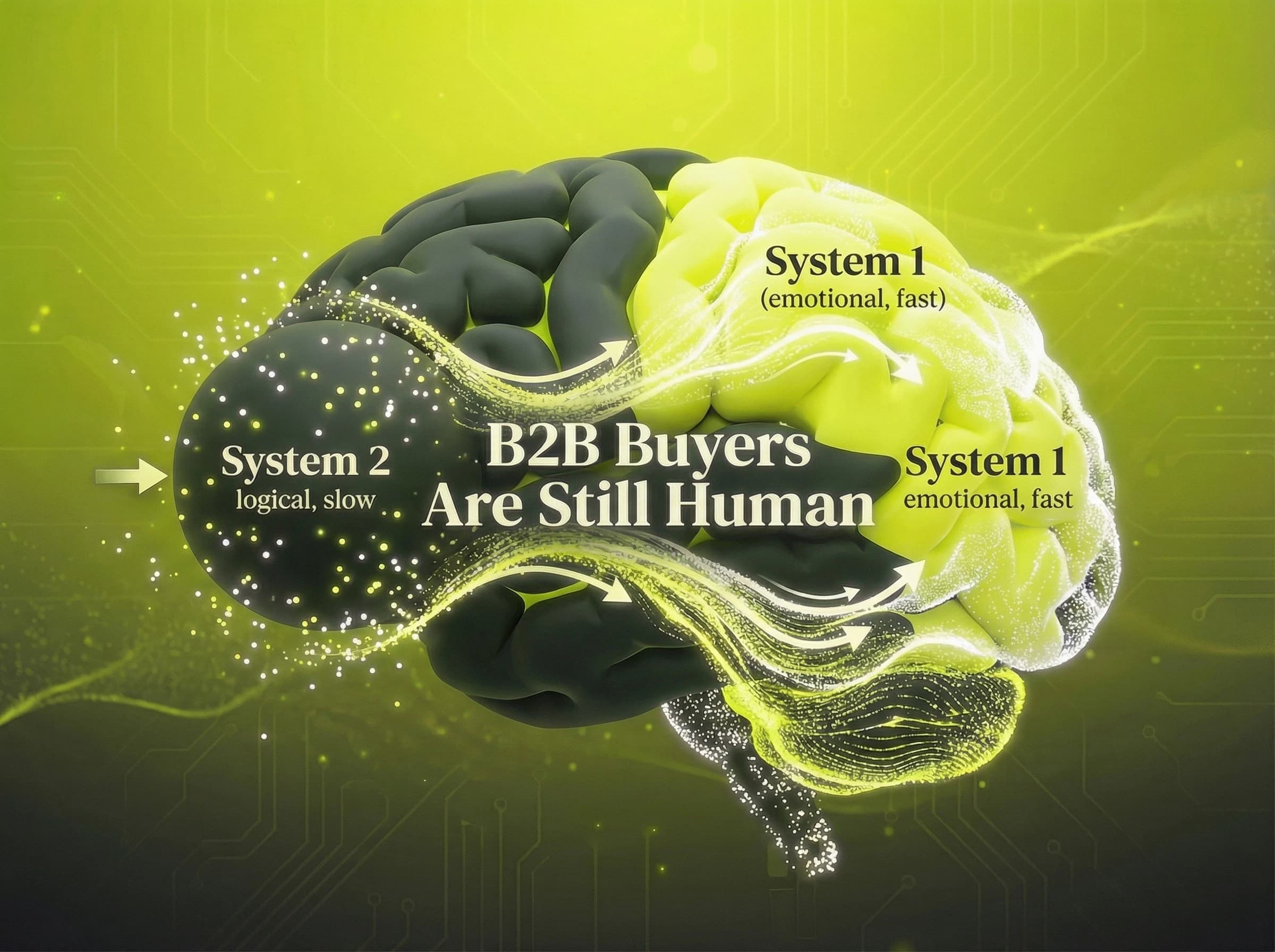 B2B Buyers Are Still Human marketing law: beings. - Visual illustration showing key concepts and examples