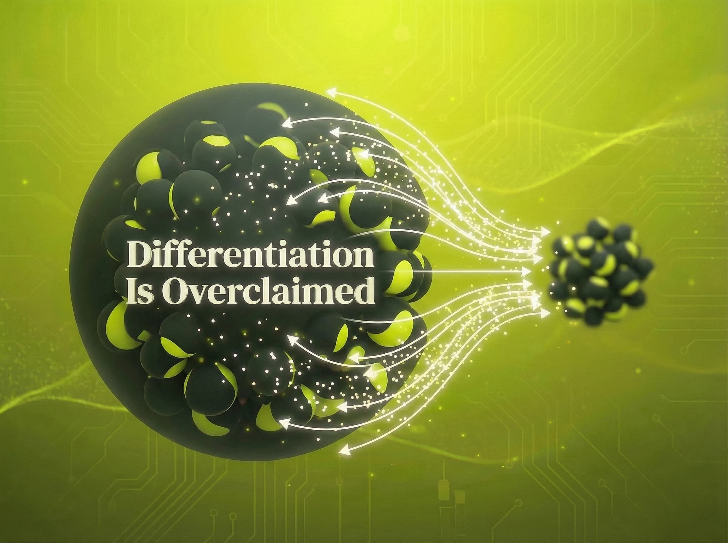 Differentiation Is Overclaimed marketing law: Unique selling points are mostly myths. - Visual illustration showing key concepts and examples