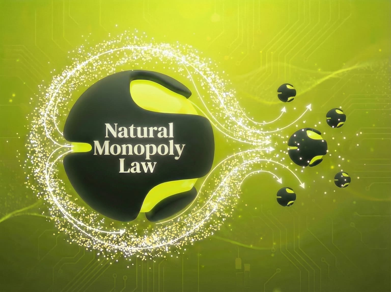 Natural Monopoly Law marketing law: Big brands own the casual crowd. - Visual illustration showing key concepts and examples