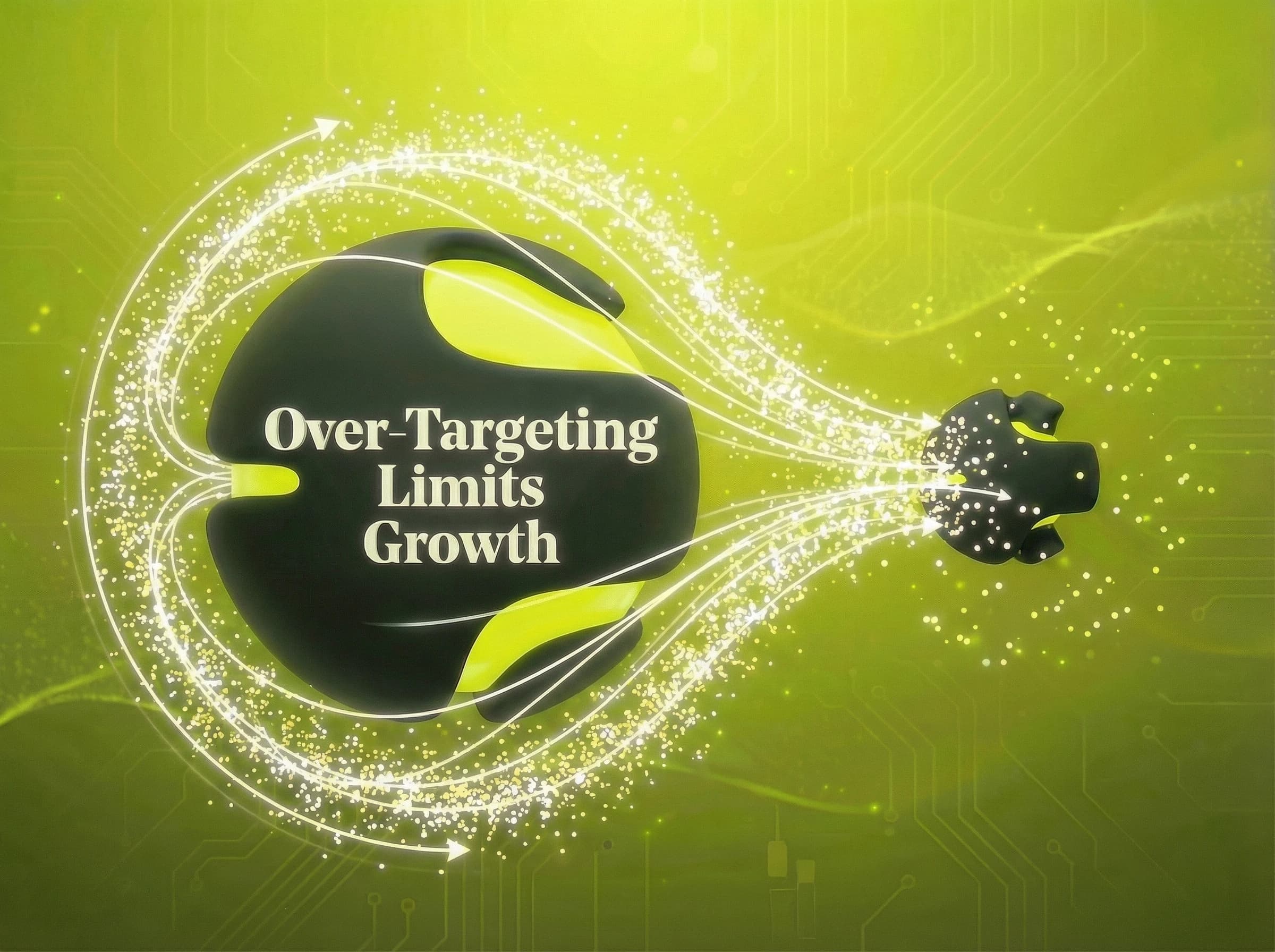 Over-Targeting Limits Growth marketing law: Tight targeting kills your growth. - Visual illustration showing key concepts and examples