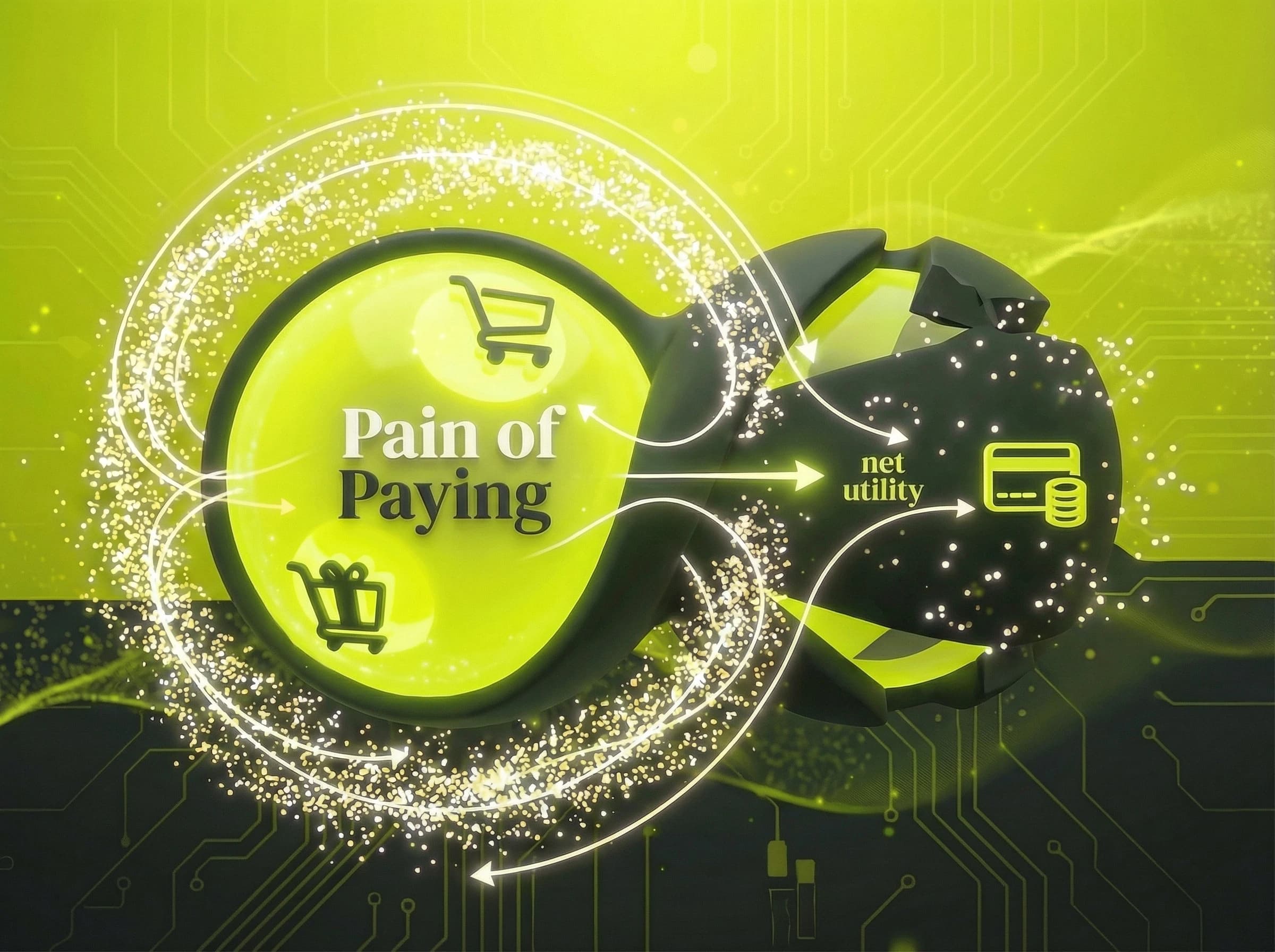 Pain of Paying marketing law: Make it less painful to pay. - Visual illustration showing key concepts and examples