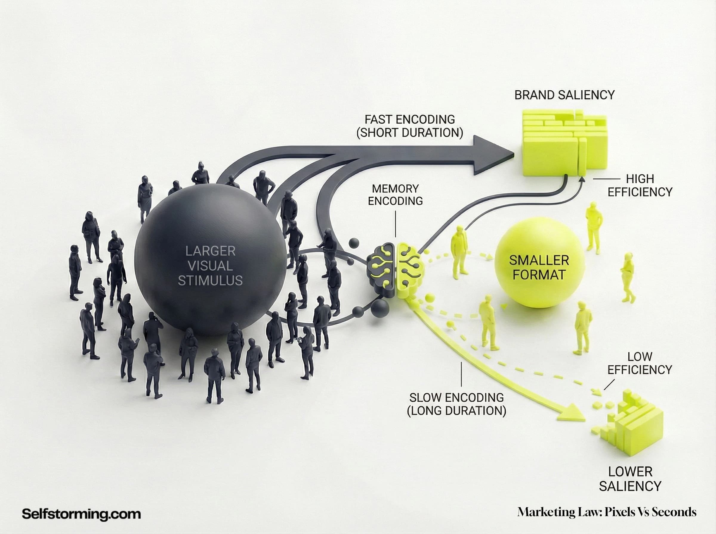 Pixels vs Seconds Trade-off mechanism diagram - How Pixels vs Seconds Trade-off works in consumer behavior and marketing strategy