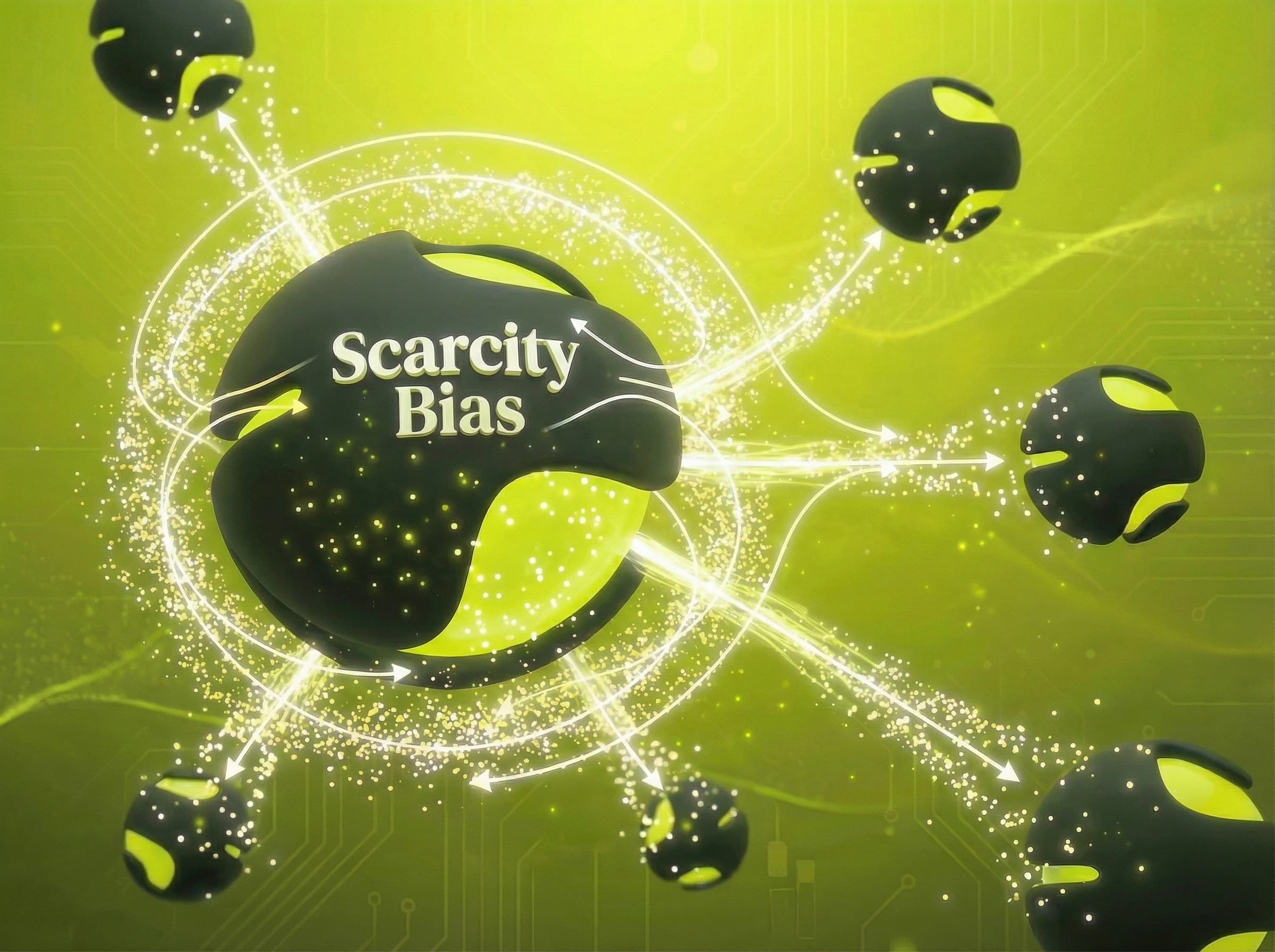 Scarcity Bias marketing law: Less availability creates more demand. - Visual illustration showing key concepts and examples