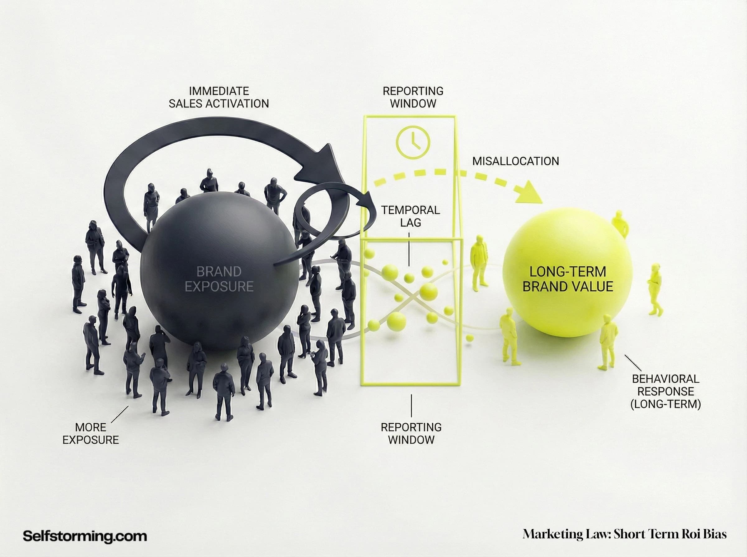 Short-Term ROI Bias mechanism diagram - How Short-Term ROI Bias works in consumer behavior and marketing strategy