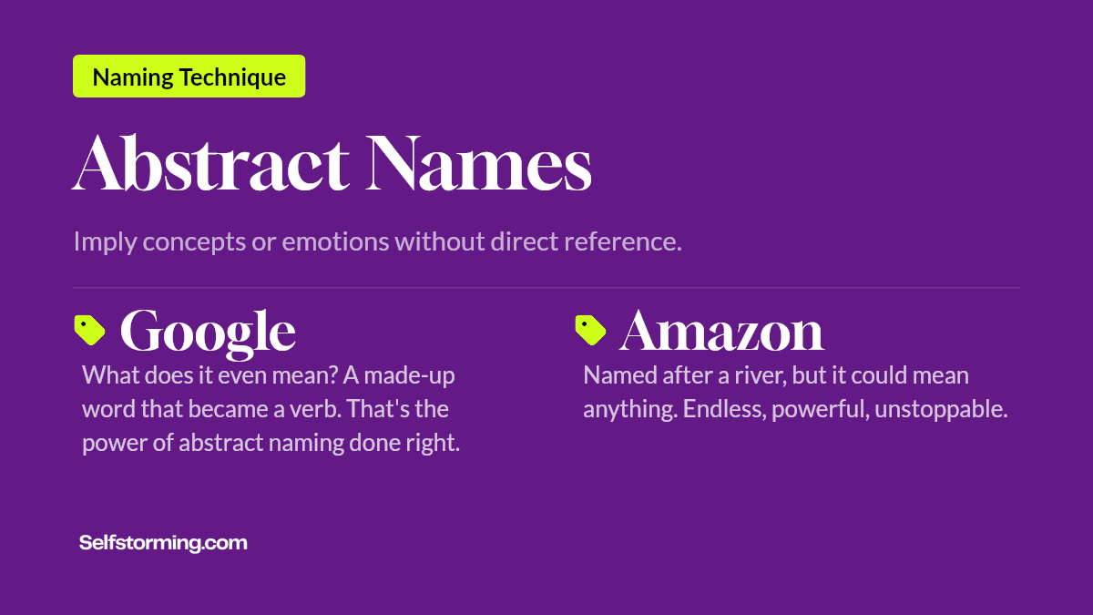 Abstract Names - Brand naming technique with examples