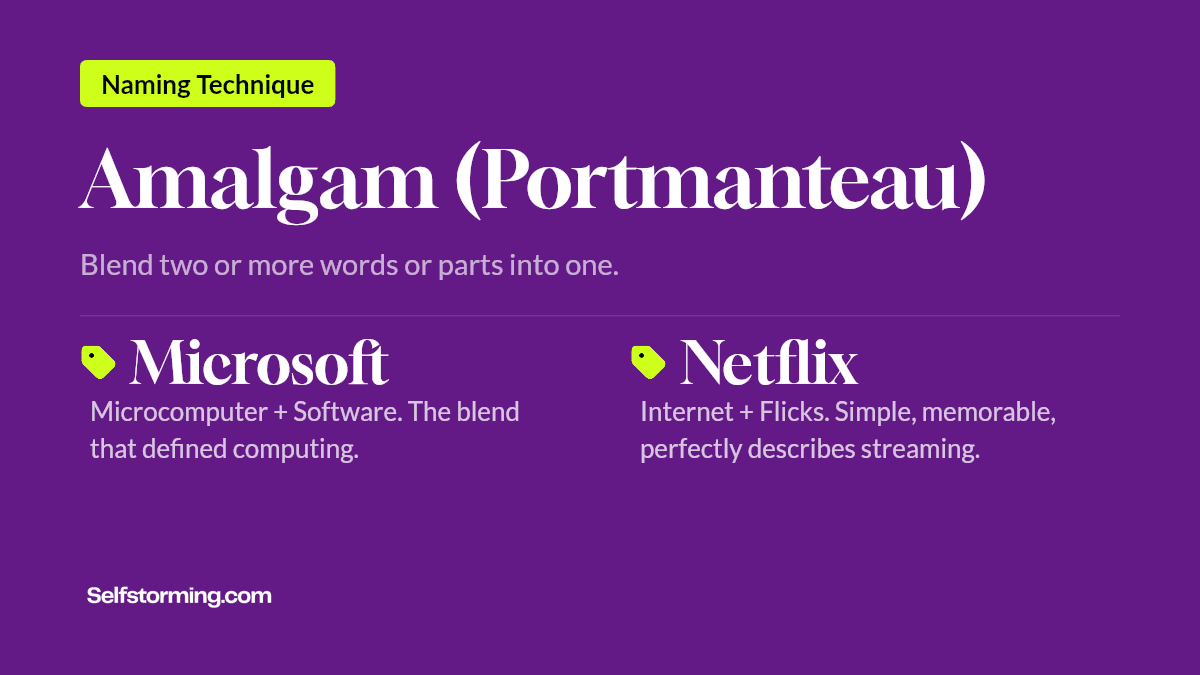Amalgam (Portmanteau) - Brand naming technique with examples