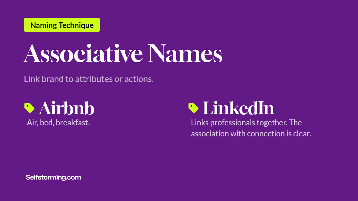 Associative Names - Brand naming technique with examples
