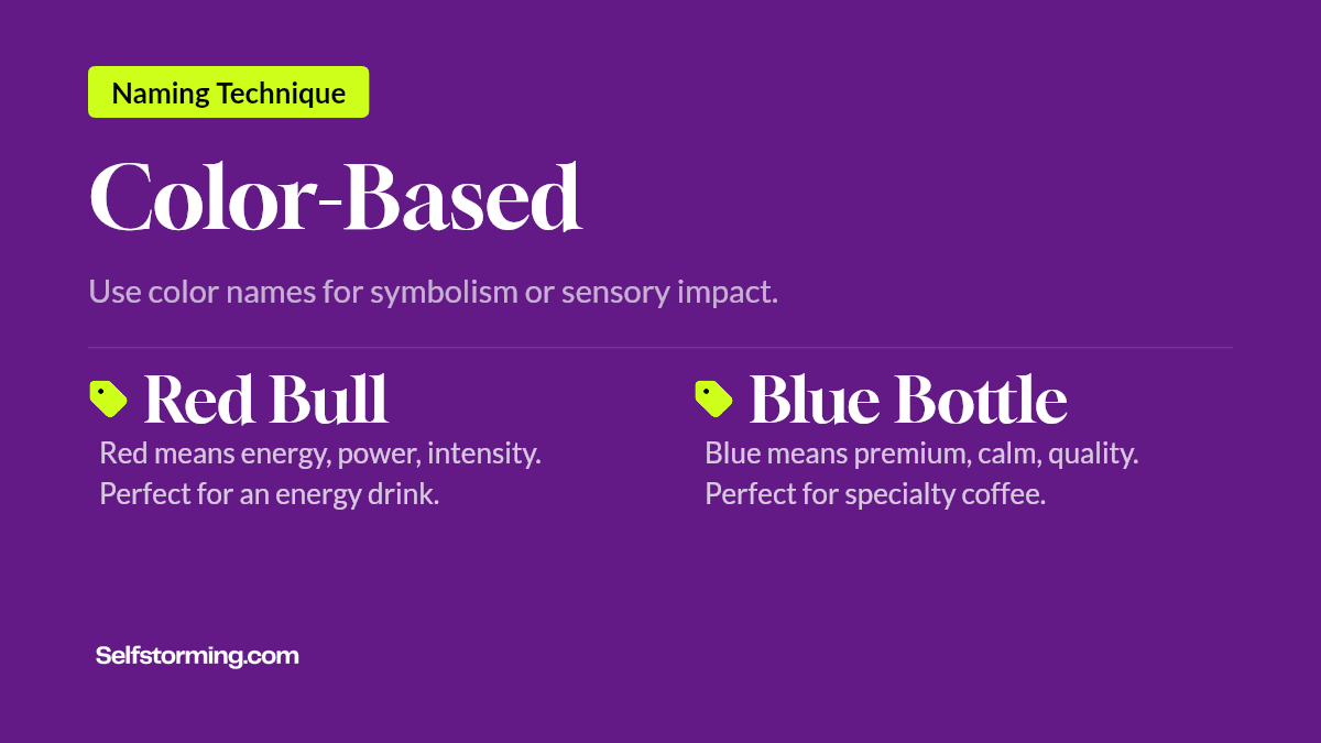 Color-Based - Brand naming technique with examples