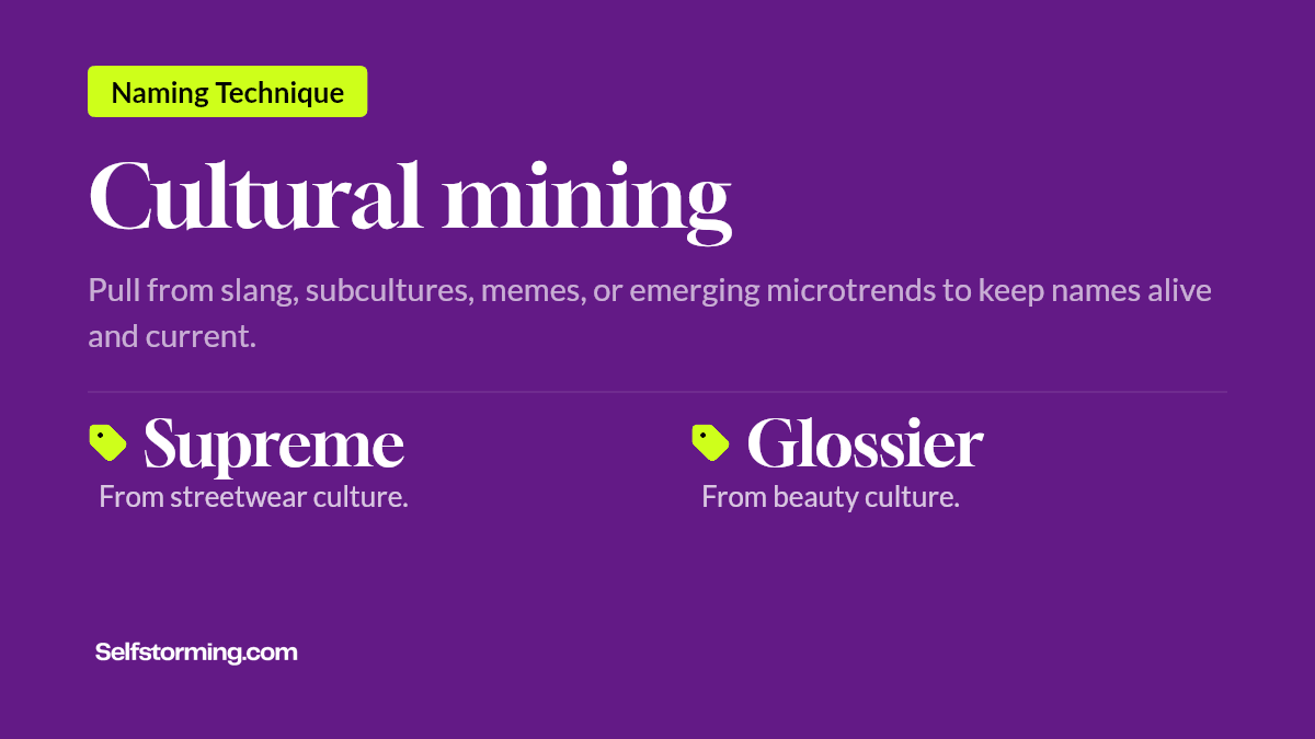 Cultural mining - Brand naming technique with examples