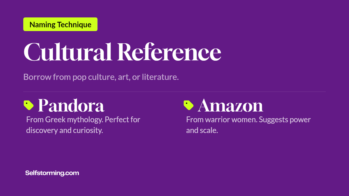 Cultural Reference - Brand naming technique with examples