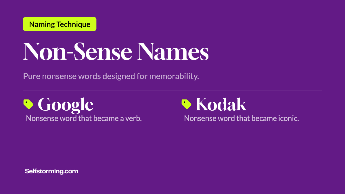 Non-Sense Names - Brand naming technique with examples