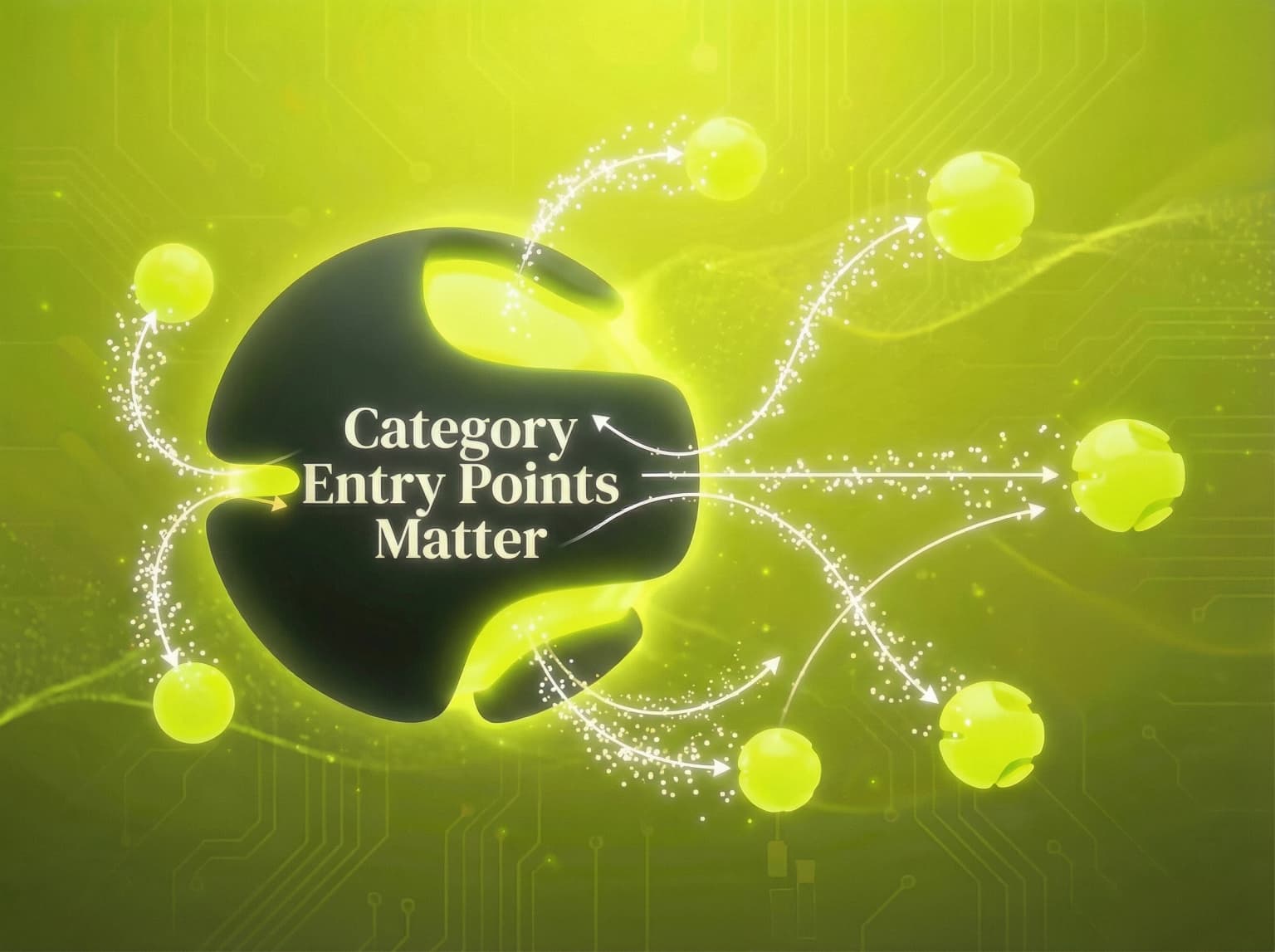 The Law Of Category Entry Points marketing law: Own the moment of need. - Visual illustration showing key concepts and examples