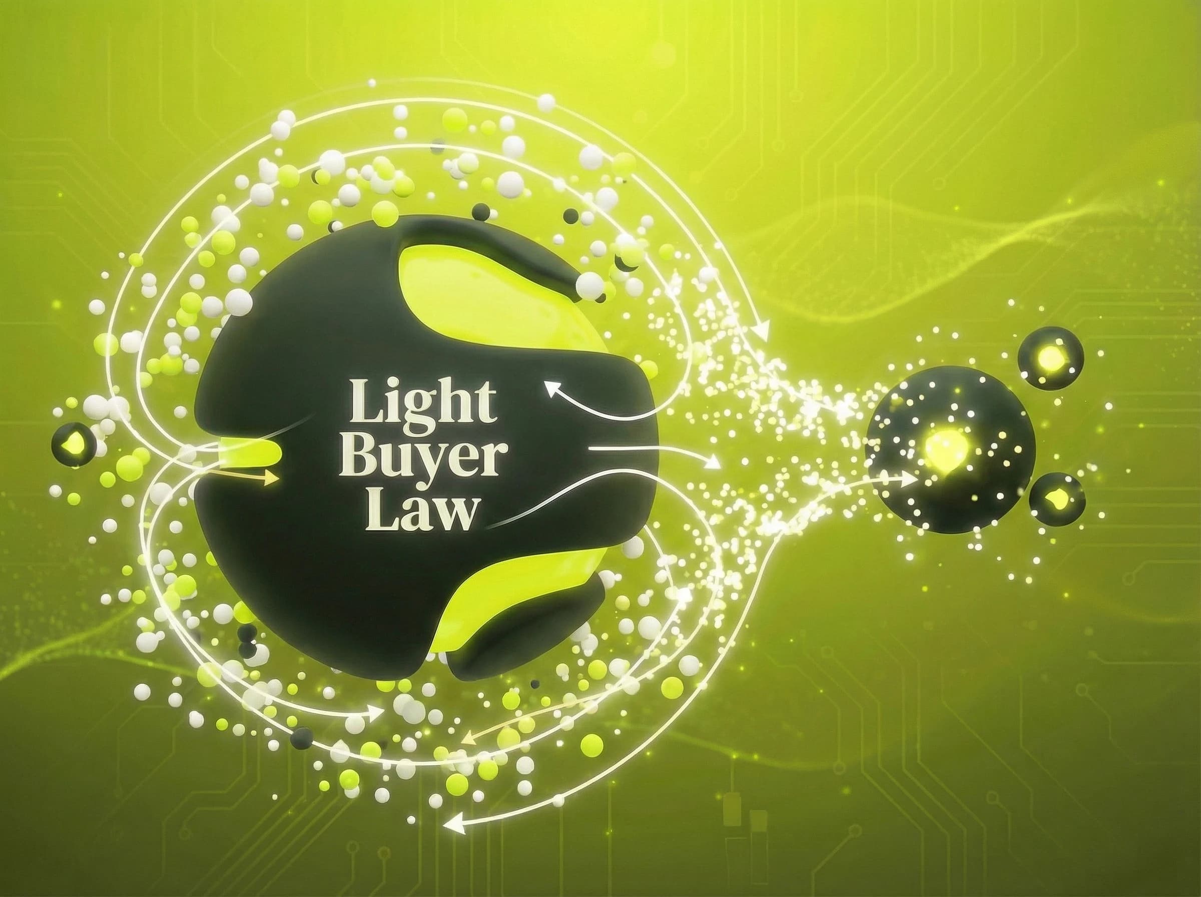 Light Buyer Law marketing law: Success is built on the occasional buyer. - Visual illustration showing key concepts and examples