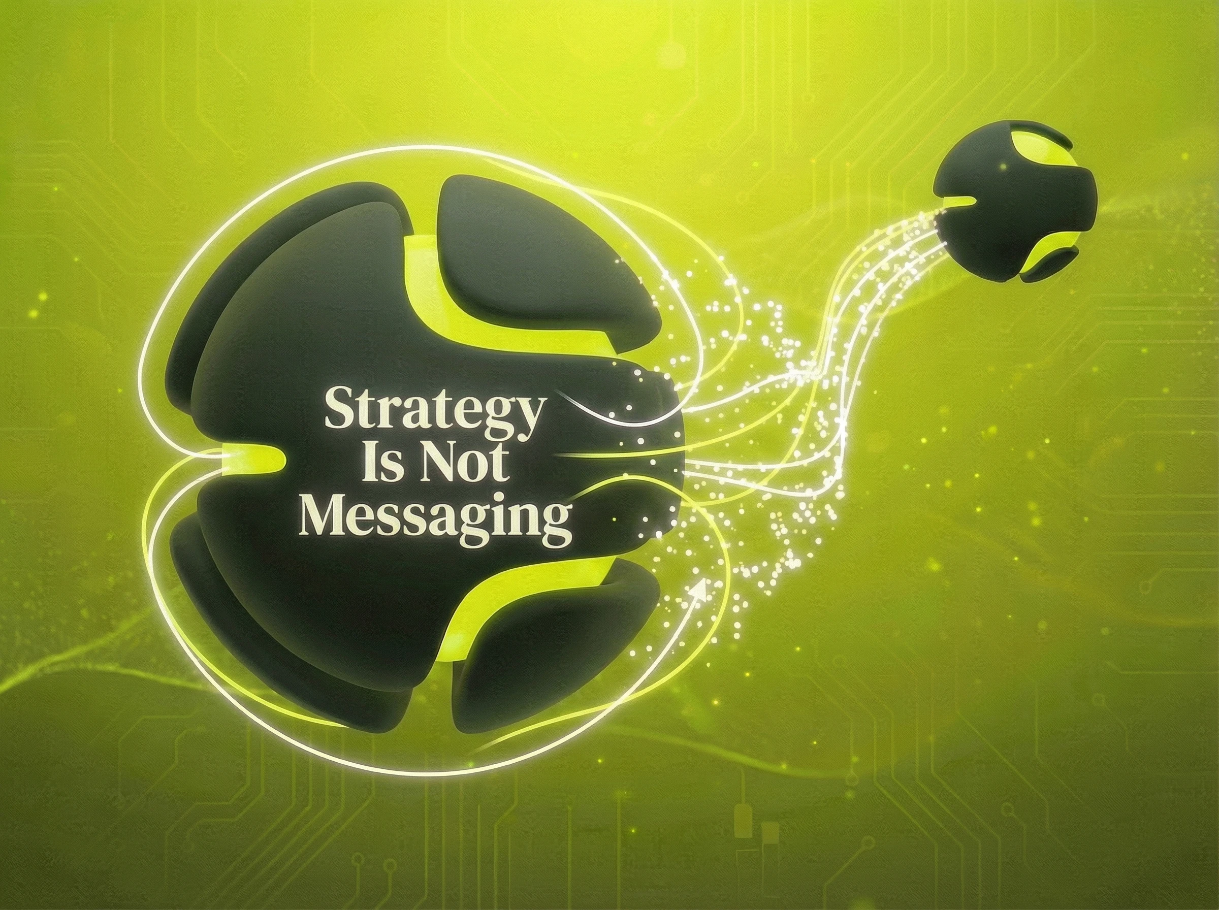 Not Strategy Sign The Messaging Law | Your Clever Pun Is Not a Business Plan | Selfstorming