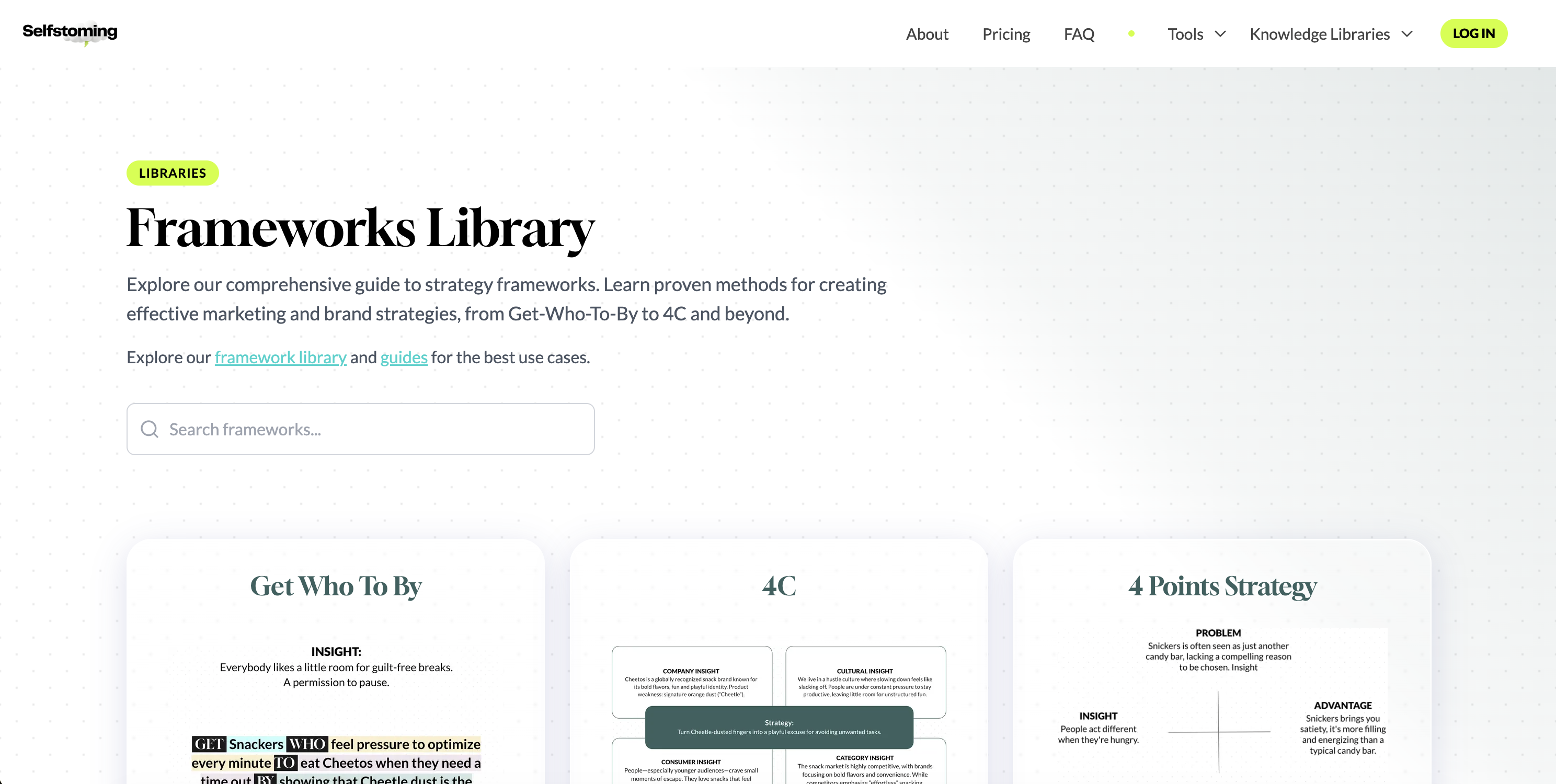 Frameworks Library - Strategy Frameworks Guide | Selfstorming