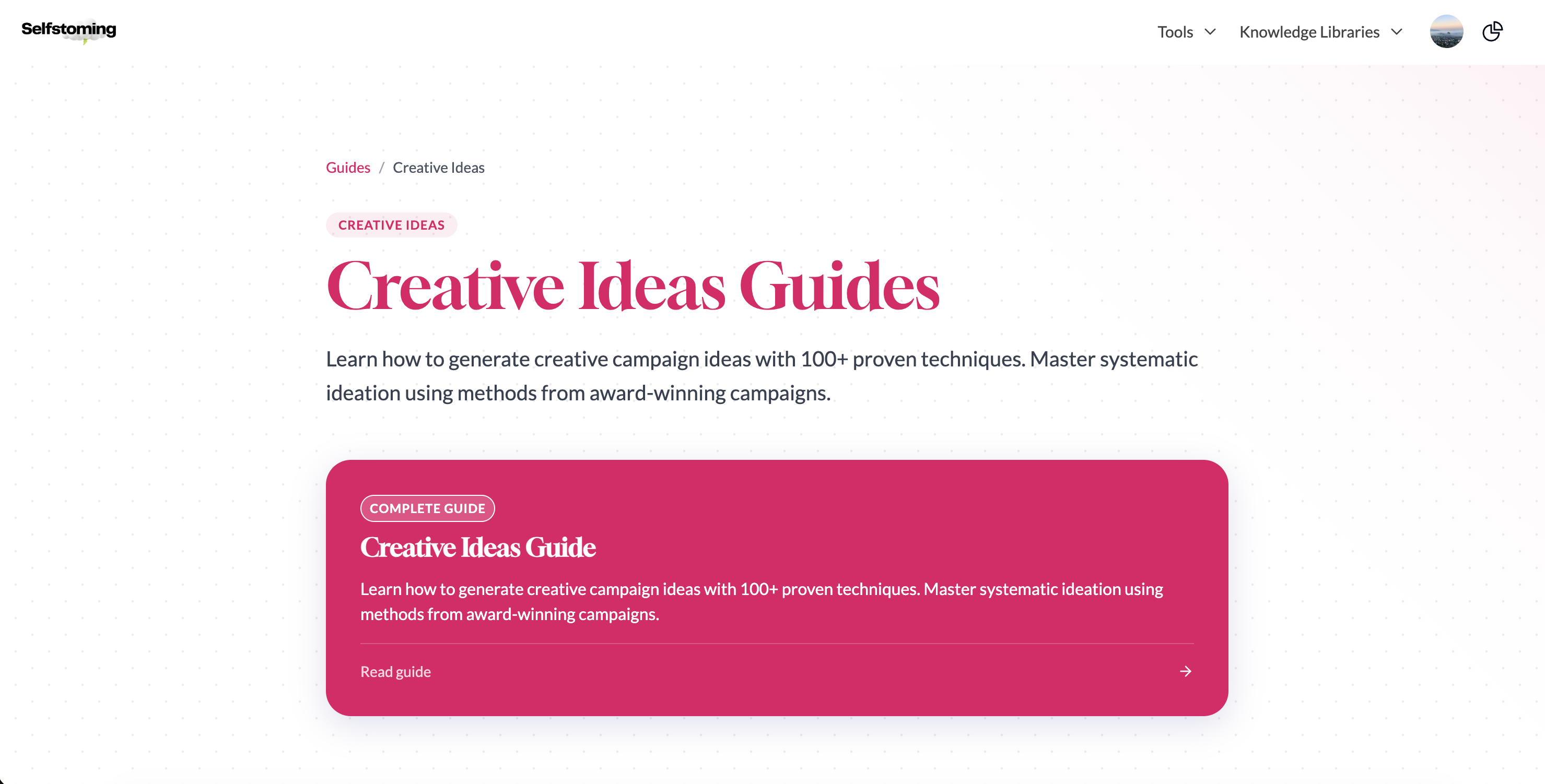 Creative Ideas Guides (2026) | Selfstorming